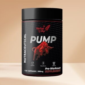 HerbalValley Pump Pre-Workout Capsules 120 | 800MG Supplements